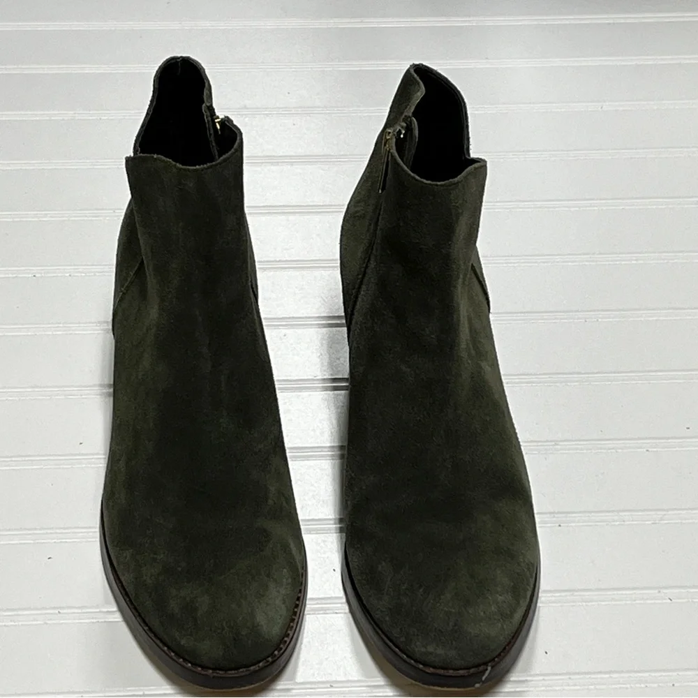 Land’s End Hunter Green Suede Ankle Boots